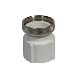 RACCORDO ABS BIANCO CON GHIERA IN OTTONE 1"1/4 x 40