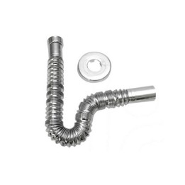 TUBO ESTENSIBILE/COMPRIMIBILE CROMATO CON ROSONE 1" x 32