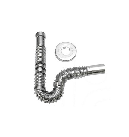 TUBO ESTENSIBILE/COMPRIMIBILE CROMATO CON ROSONE 1" x 32