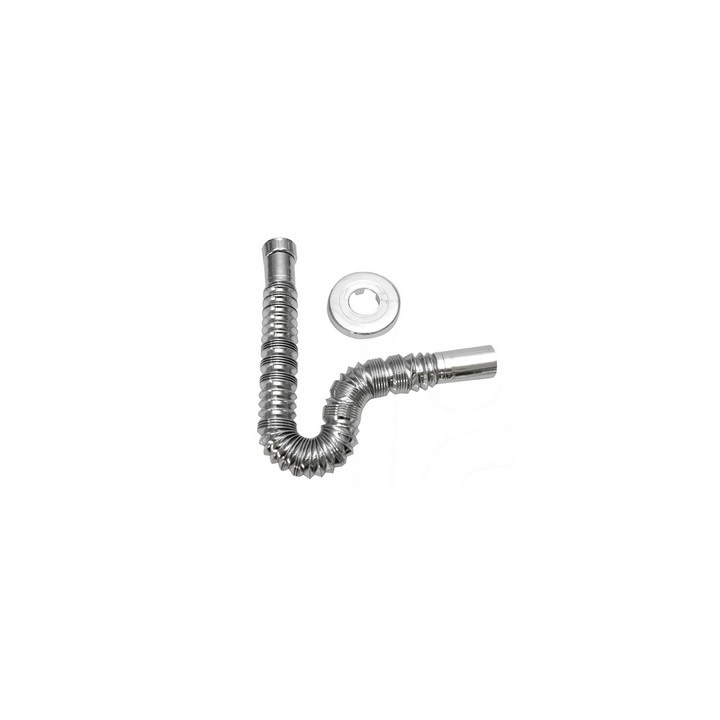 TUBO ESTENSIBILE/COMPRIMIBILE CROMATO CON ROSONE 1"1/2 x 40
