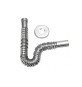 TUBO ESTENSIBILE/COMPRIMIBILE CROMATO CON ROSONE 1"1/2 x 40