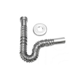 TUBO ESTENSIBILE MAGIKONE CROMATO CON ROSONE 1" 1/2 x 40