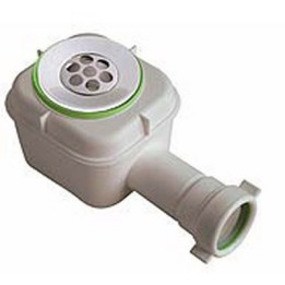 POZZETTO SIFOIDE IN PVC BIANCO SPLASH PER DOCCIA 1"1/2 x Diam. 80