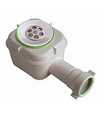 POZZETTO SIFOIDE IN PVC BIANCO SPLASH PER DOCCIA 1"1/2 x Diam. 80