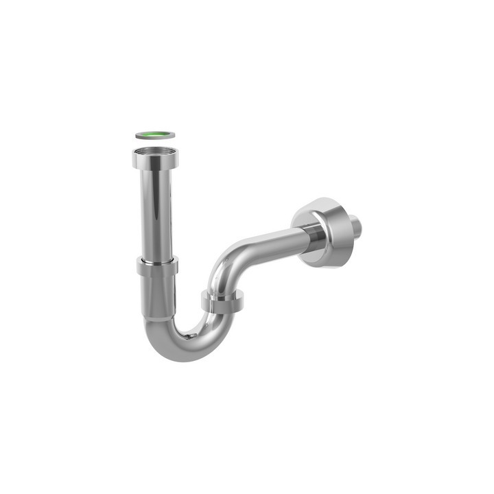 SIFONE AD S "TUBULAR" IN ABS CROMO Scarico D. 32x300 mm