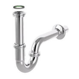 SIFONE A P IN ACCIAIO TUBULAR INOX Cromato 1"1/4 x 32 mm