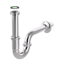 SIFONE A P IN ACCIAIO TUBULAR INOX Cromato 1"1/4 x 32 mm