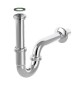 SIFONE A P IN ACCIAIO TUBULAR INOX Cromato 1"1/4 x 32 mm