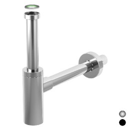 SIFONE D'ARREDO PER LAVABO INOX MATER 1"1/4 x 32 Finitura Nero Opaco