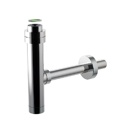 SIFONE MINIM-ALL CON FLANGIA IN ABS CROMATO 1"1/4