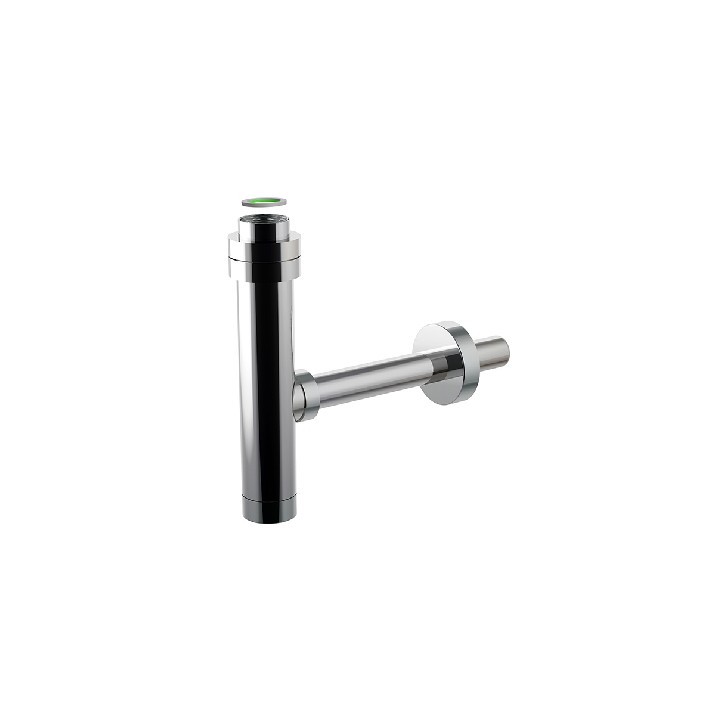 SIFONE MINIM-ALL CON FLANGIA IN ABS CROMATO 1"1/4