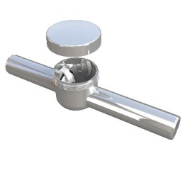 VALVOLA ANTI RIFLUSSO ORIZZONTALE CROMATO Diam. 32 mm