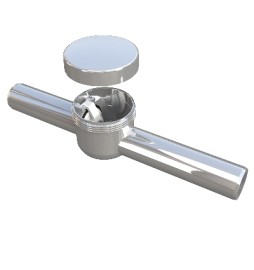 VALVOLA ANTI RIFLUSSO ORIZZONTALE CROMATO Diam. 32 mm