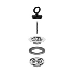 PILETTA SIMPLEX ALLUMINIO TAPPO CON MANIGLIA 1"1/4