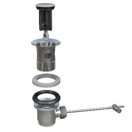 PILETTA PER LAVABO E BIDET KINOKO Tappo Inox D. 36,5 mm