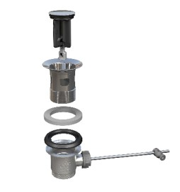 PILETTA PER LAVABO E BIDET KINOKO Tappo Inox D. 36,5 mm