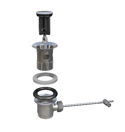 PILETTA PER LAVABO E BIDET KINOKO Tappo Inox D. 36,5 mm