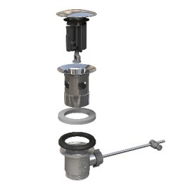 PILETTA PER LAVABO E BIDET KINOKO 63 Tappo Inox D. 63 mm