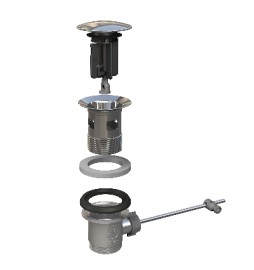 PILETTA PER LAVABO E BIDET KINOKO 63 Tappo Inox D. 63 mm