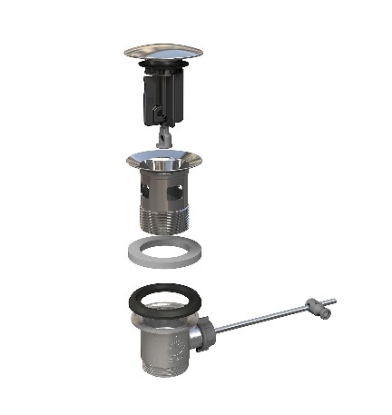 PILETTA PER LAVABO E BIDET KINOKO 63 Tappo Inox D. 63 mm