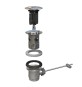 PILETTA PER LAVABO E BIDET KINOKO 63 Tappo Inox D. 63 mm