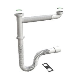 SIFONE FLESSIBILE PER LAVELLO CUCINA "FLEXYBON" 1"1/2
