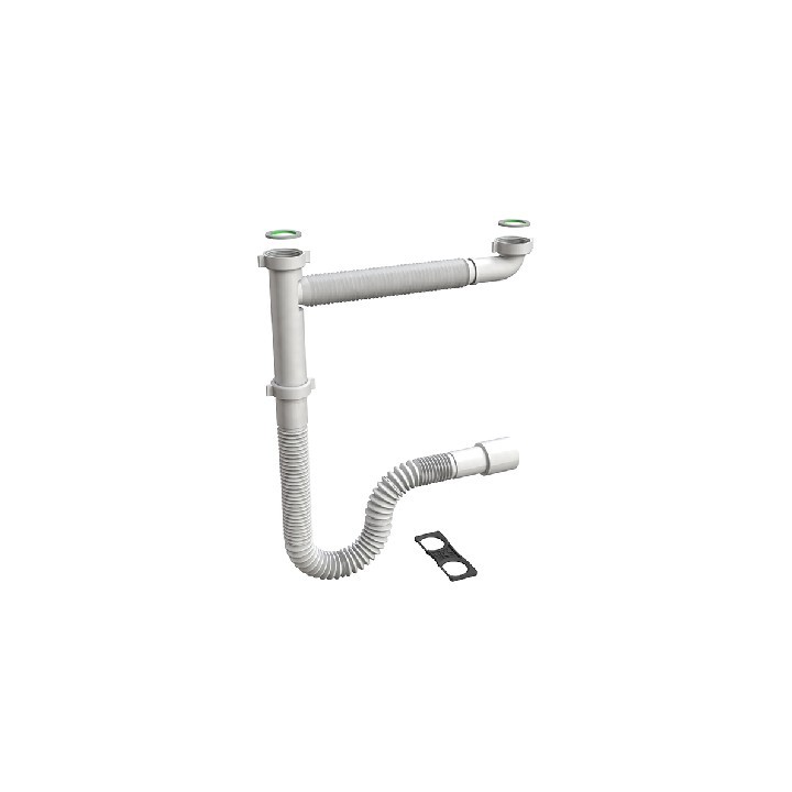 SIFONE FLESSIBILE PER LAVELLO CUCINA "FLEXYBON" 1"1/2
