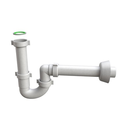 SIFONE PER LAVELLO A TUBO "MAGNUM" Attacco piletta 1"1/2