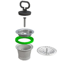 PILETTA TRADIZIONALE PER LAVELLO CUCINA 1"1/2