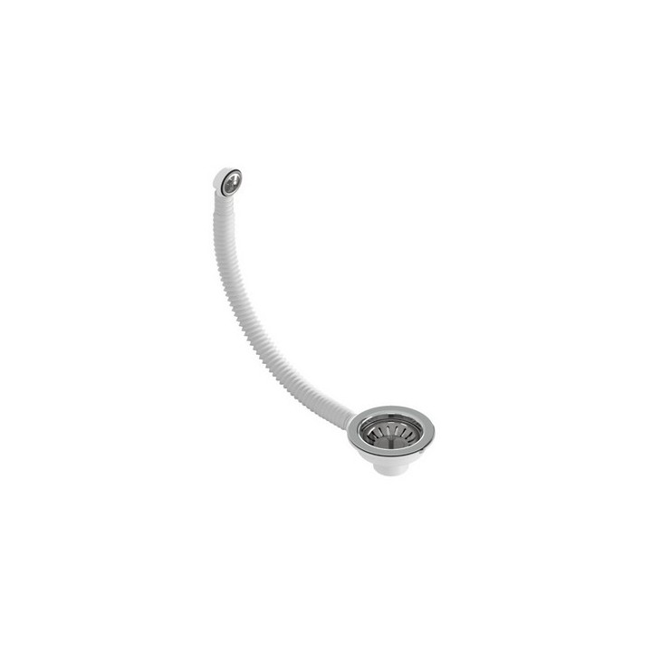 PILETTA CON CESTELLO HOOK FLEX C/TP PER LAVELLO CUCINA 1"1/2 x 110 troppop. tondo