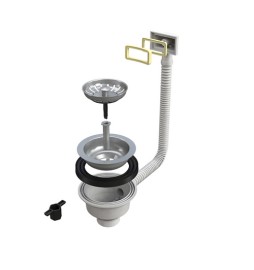 PILETTA PER LAVELLO CUCINA Con troppopieno rett. s/grigli