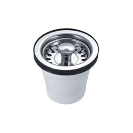 PILETTA CON CESTELLO PER LAVELLI IN ACCIAO INOX Diam. 70