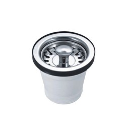 PILETTA CON CESTELLO PER LAVELLI IN ACCIAO INOX Diam. 70