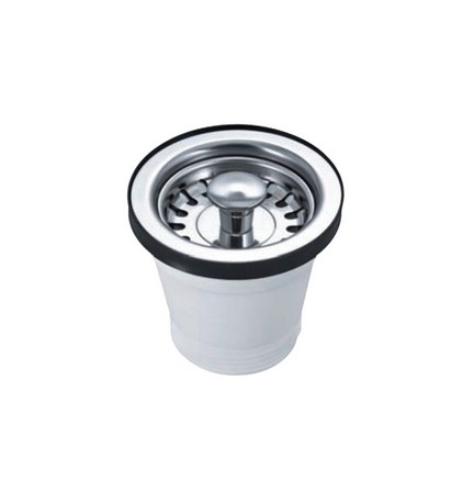 PILETTA CON CESTELLO PER LAVELLI IN ACCIAO INOX Diam. 70