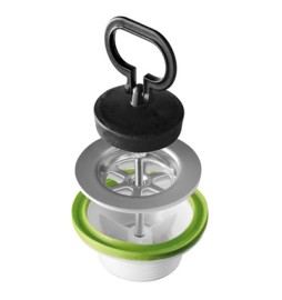 PILETTA SIMPLEX CON TAPPO MANIGLIA BONOMINI 1"1/4 - Diam. totale 66 mm