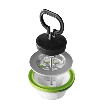 PILETTA SIMPLEX CON TAPPO MANIGLIA BONOMINI 1"1/4 - Diam. totale 66 mm