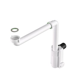 SIFONE PER LAVABO MURALES SALVA SPAZIO CON ISPEZIONE 1"1/4 x 32/40