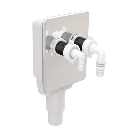 SIFONE A INCASSO DOPPIO PER SCARICO ELETTRODOMESTICI -