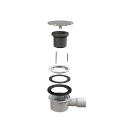PILETTA PER PIATTI DOCCIA TRIGONO INOX Diam. 90