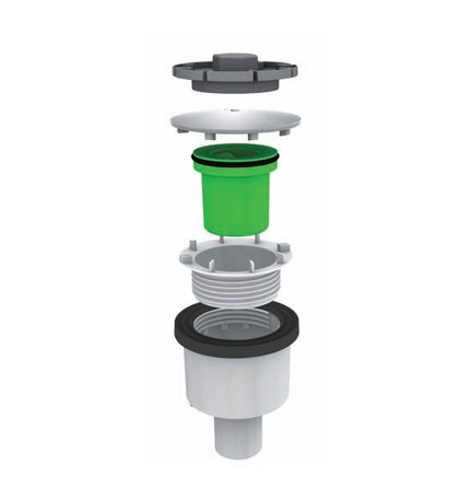 PILETTA "DOCCIONE" FORO 90MM CON COPERCHIO INOX -