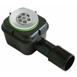 POZZETTO SIFONATO PVC MOD. "SPLASH" NERO PER PIATTI DOCCIA Flangia diam. 80