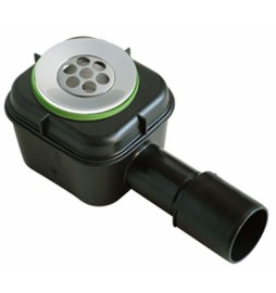 POZZETTO SIFONATO PVC MOD. "SPLASH" NERO PER PIATTI DOCCIA Flangia diam. 80