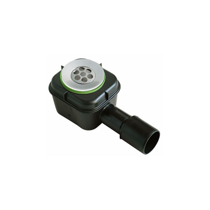 POZZETTO SIFONATO PVC MOD. "SPLASH" NERO PER PIATTI DOCCIA Flangia diam. 80