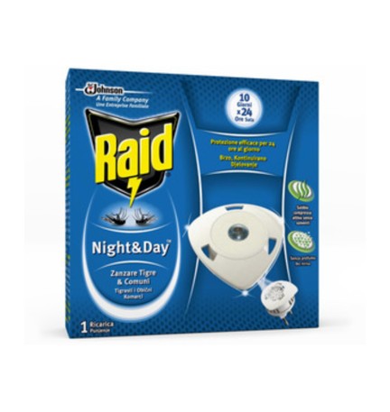 ANTIZANZARE RAID NIGHT DAY 1 RICARICA