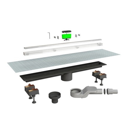 CANALETTA DOCCIA "CANALISSIMA" KIT MIXAGE Scarico centrale L. 60 cm