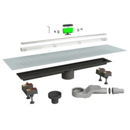 CANALETTA DOCCIA "CANALISSIMA" KIT MIXAGE Scarico centrale L. 100 cm