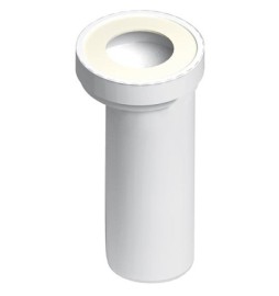 MANICOTTO ECCENTRICO PER W.C. CON TERMINALE LISCIO Diam. 90 mm