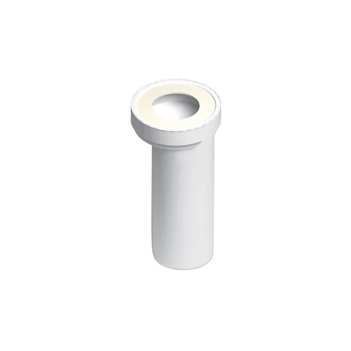 MANICOTTO ECCENTRICO PER W.C. CON TERMINALE LISCIO Diam. 90 mm