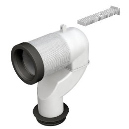 CURVA A P PER COLLEGAMENTO AL PAVIM. BRIDA IN PLASTICA Diam. 90-110 mm