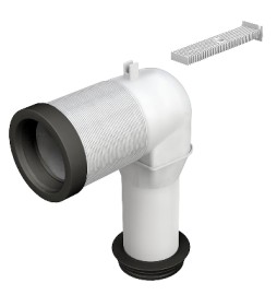 CURVA A L PER COLLEGAMENTO AL PAV. BRIDA IN PLASTICA Diam. 90-110 mm